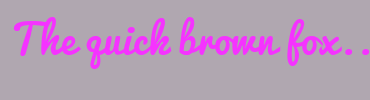 Image with Font Color F533FF and Background Color B0A7B0